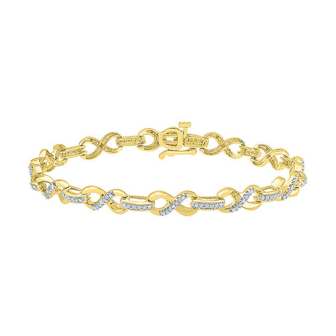 stunning diamond bracelet  in white and yellow gold 