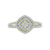 Square Weave Diamond Cocktail Ring