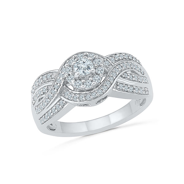 14kt / 18kt white and yellow gold Gorgeous Glide Diamond Cocktail Ring in Prong setting online for women