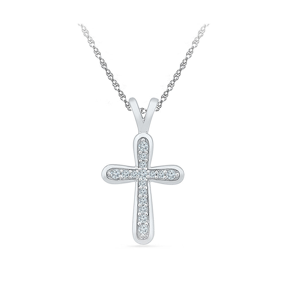 Excellent Preloved Tiffany & Co. Elsa Peretti Cross Diamond Necklace
