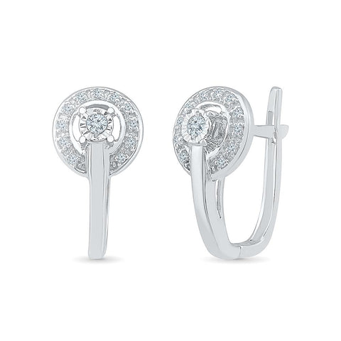 Circle Luminesce Diamond Huggies in 92.5 Sterling Silver for women online