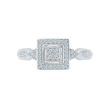 Significant Square Diamond Cocktail Ring