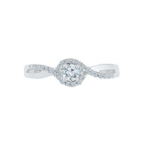 Swirl Promise Diamond Engagement Ring
