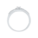 Swirl Promise Diamond Engagement Ring