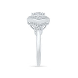 Striking Square Diamond Cocktail Ring
