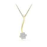 Floral Sweetness Dainty Diamond Pendant