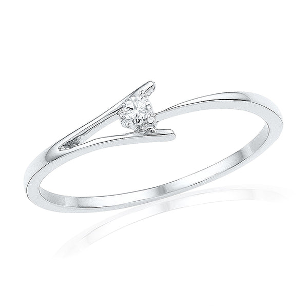 Crossover Shank Diamond Promise Ring