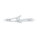 Crossover Shank Diamond Promise Ring