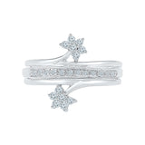 Floral Fusion Diamond Cocktail Ring