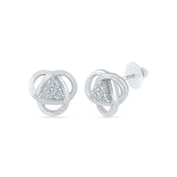 Tantalizing Triangle Diamond Stud Earrings