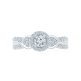 Adorning Diamond Garnish Engagement Ring - Radiant Bay