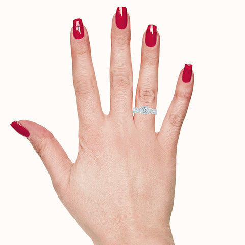 Adorning Diamond Garnish Engagement Ring