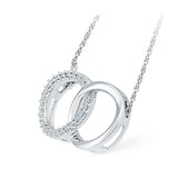 Interlocked Diamond Circle Necklace