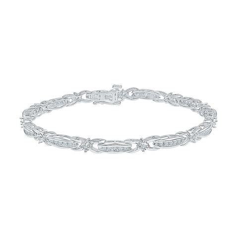 multi diamond studded bracelet for weddings  in white and yellow gold 