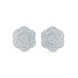 Flower Fancy Diamond Stud Earrings