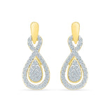 Voluminious Diamond Drop Earrings