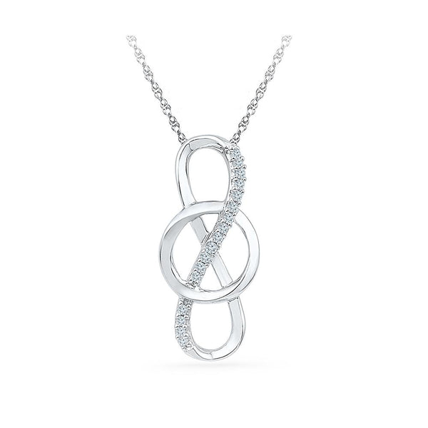 Silver designer pendant in Prong Setting with Diamonds