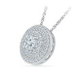 Circle Charms Diamond Pendant