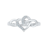 Intertwined Heart Everyday Diamond Ring