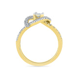 Surrounded Solitaire Diamond Ring