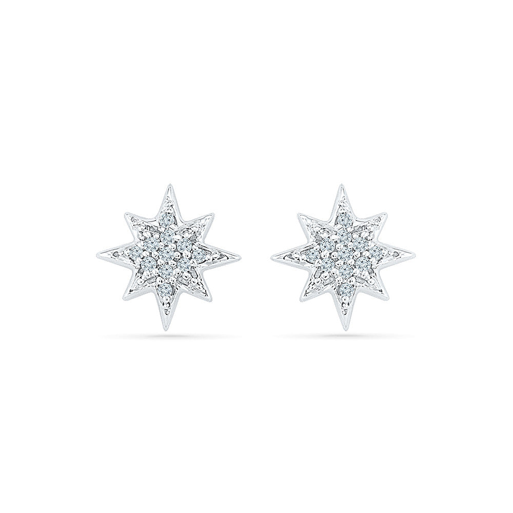 VINTAGE STERLING SILVER BLACK DIAMOND SQUARE STUD EARRINGS F IN A STAR  HALLMARK | eBay