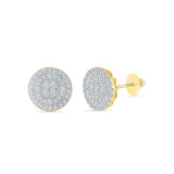 Luscious Diamond Circle Stud Earrings