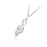 Whirlwind Romance Diamond Silver Pendant