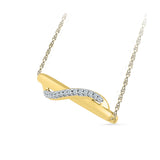 Pretty Swirl Bar Diamond Necklace
