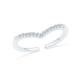 Silver Midi Diamond Ring 