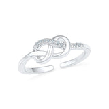 Silver Midi Diamond  Ring