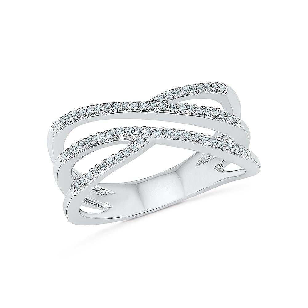 A133 Plain Silver Two Lines Ring (Sizes 18) – Shop Trendys