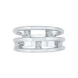 Tri-line Diamond Cocktail Ring