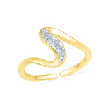 Swirl Style Diamond Midi Ring