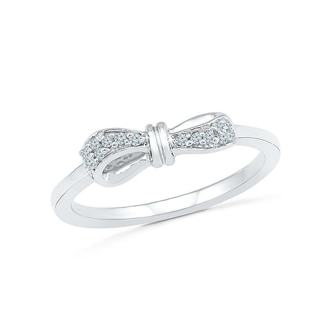 Silver Band Diamond Ring