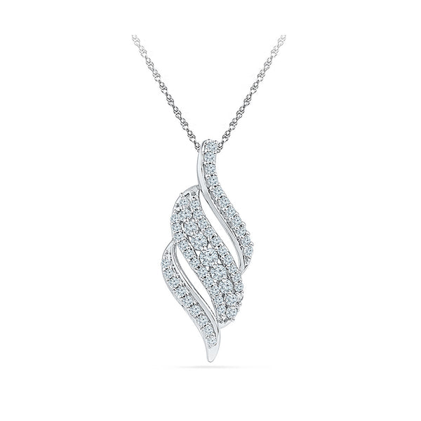 Sparkling Swirl Diamond Pendant