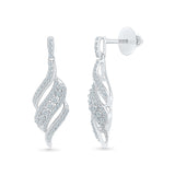 Wondrous Wirl Diamond Drop Earrings
