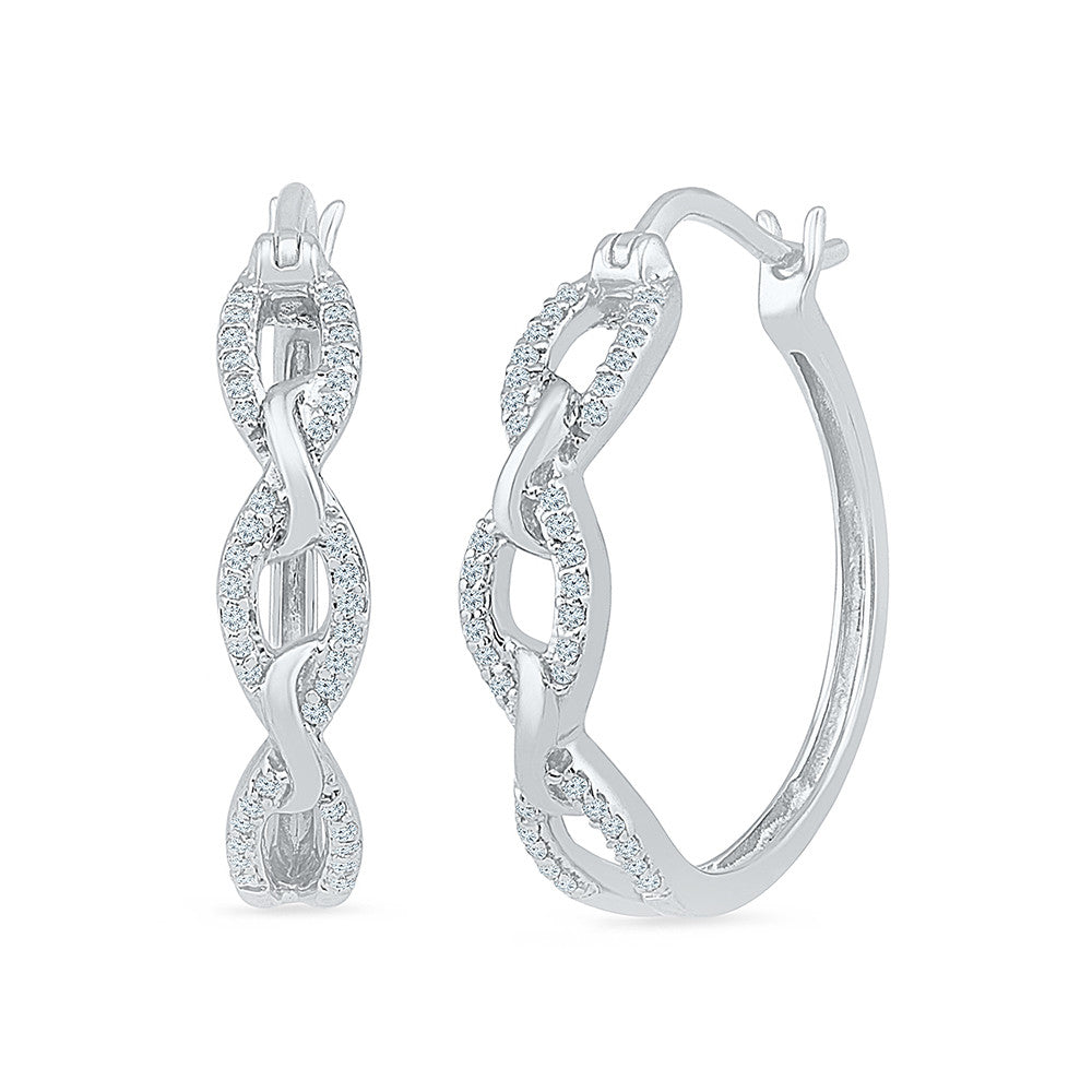 150 Ct Round Cut Diamond Huggie Hoop Earrings For Womens 14k White G   atjewelsin
