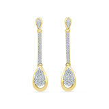 Dancing Cluster Diamond Drop Earrings