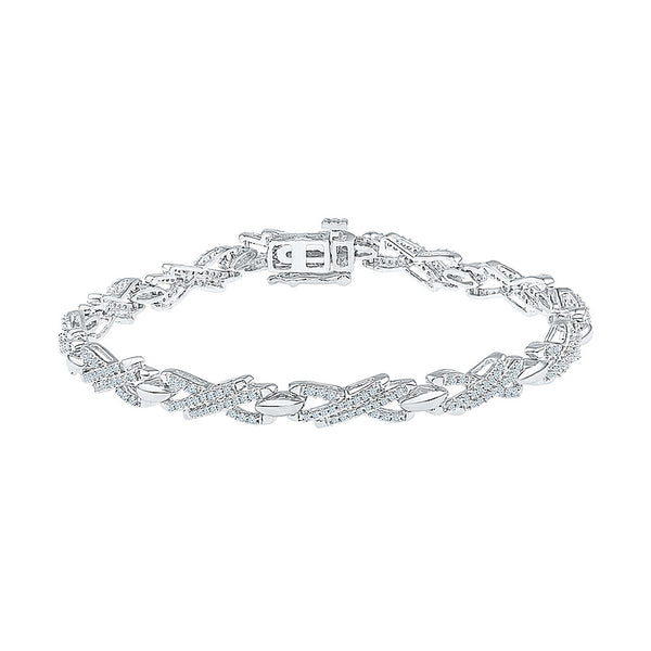 Roman X Link Diamond Bracelet
