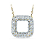 Ornate Square Diamond Pendant