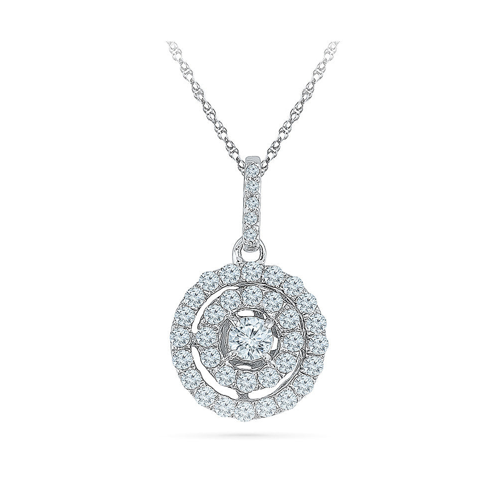 Round Salt & Pepper Diamond Necklace, 18K White Gold Diamond Halo Necklace, Halo  Diamond Necklace, Round Diamond Pendant Fine Quality