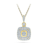 Diamond Accent Square Pendant in 14k and 18k Gold online for women
