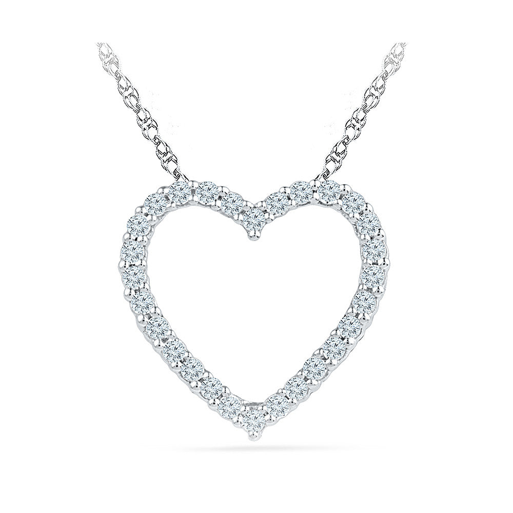 Hallmark Diamonds Hearts Necklace 1/4 ct tw 10K Rose Gold Sterling Silver  18” | Kay