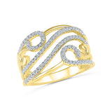 Swirl In Style Diamond Cocktail Ring