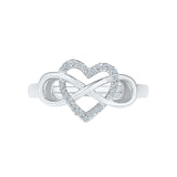 Infinity Heart Diamond Ring