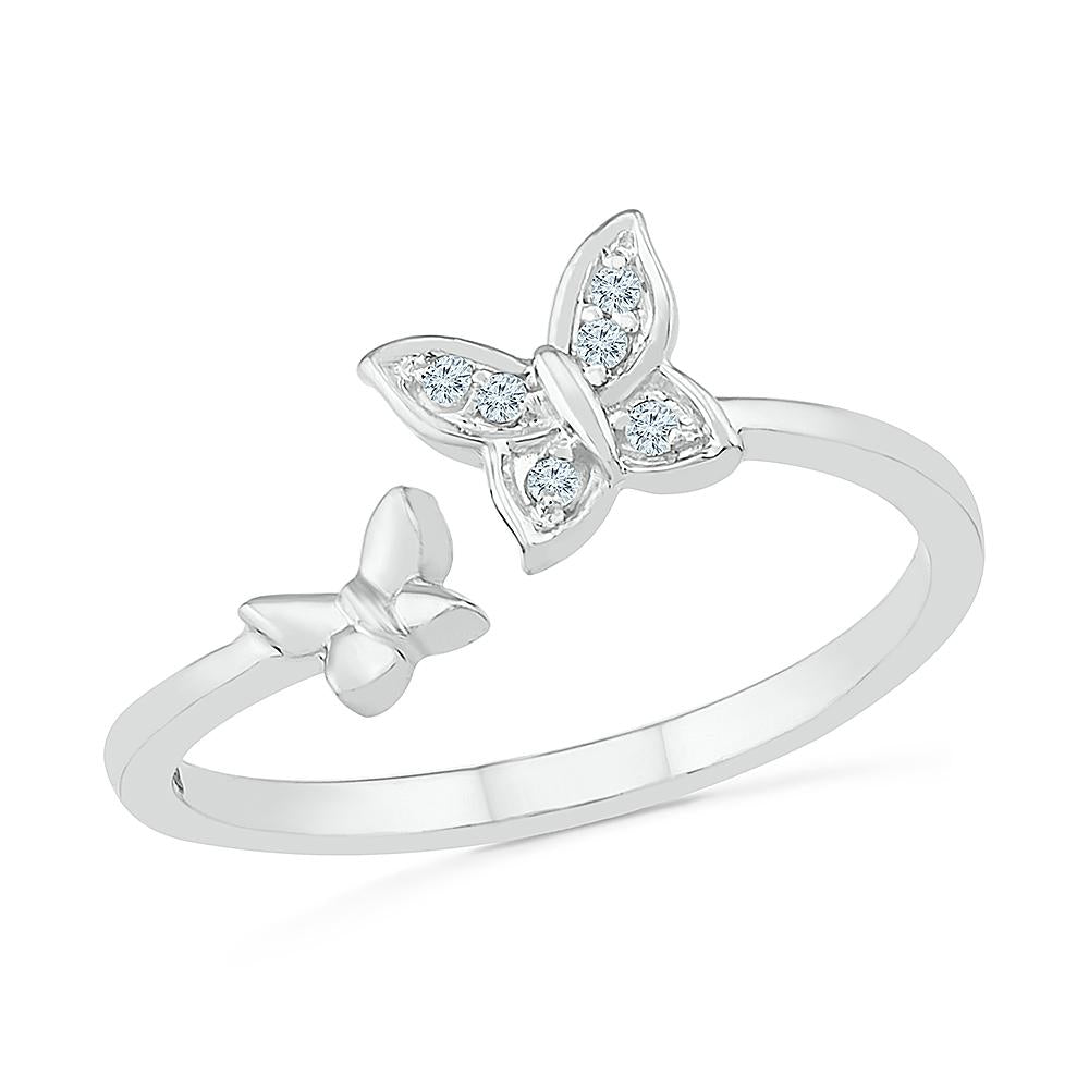 Stainless Steel Fashion Simple Double Layer Rose Gold Frosted Butterfly Ring  - China Rings and Jewelry price | Made-in-China.com
