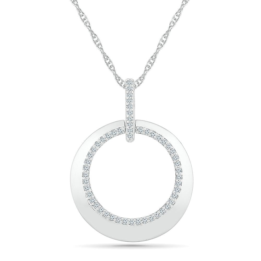 18ct White Gold Diamond Pendant with 18ct Yellow Gold trace Chain - Hatton  Garden Jeweller