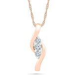 Glamourous 3 Stone Diamond Pendant