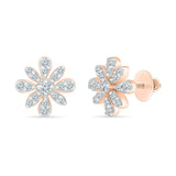 Glam and Glory Floral Stud Earrings