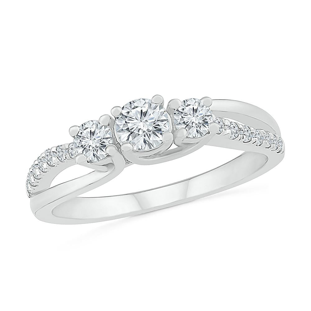 Keyzar · Why We Love Side Stone Engagement Rings Triple the Glam: Side Stone  Engagement Rings Shine Brighter Together: Side Stone Engagement Rings
